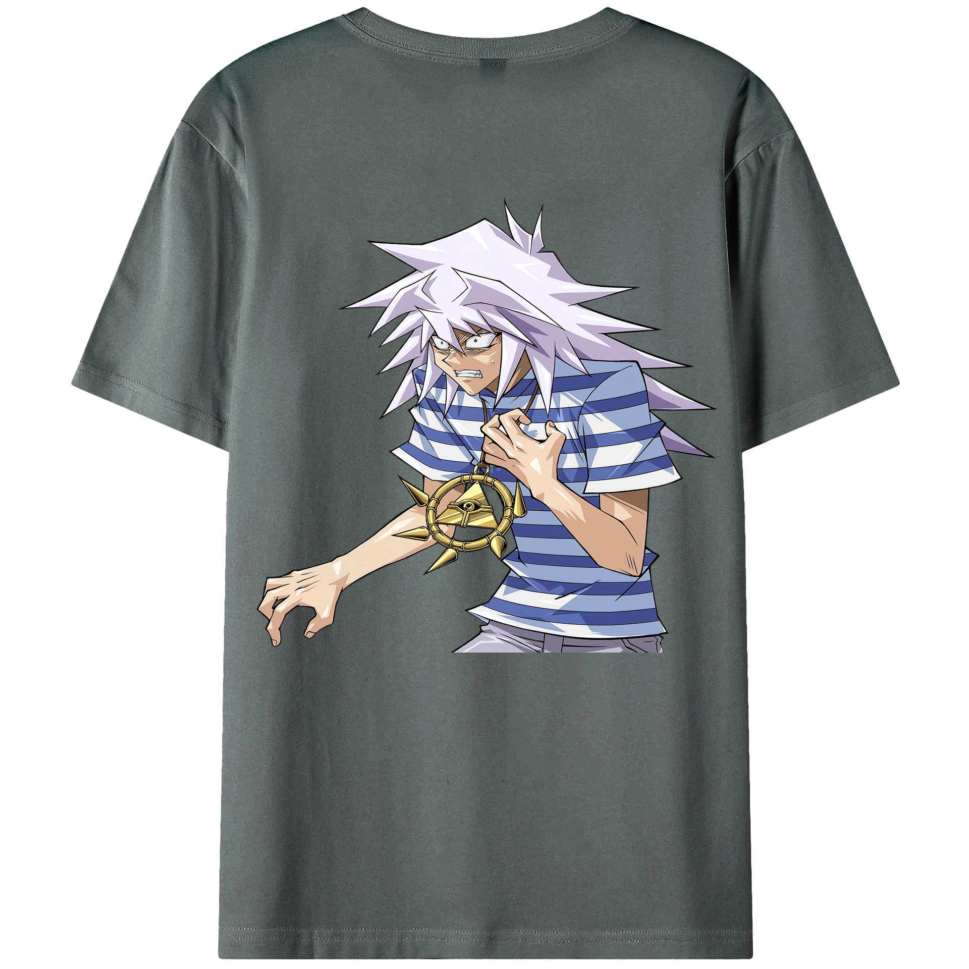 （画像用） 遊☆戯☆王 Yu-Gi-Oh! 綿100％ メンズ半袖Tシャツ（バックプリント） 通気性